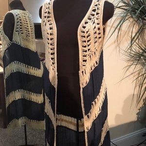 Bohemian long vest